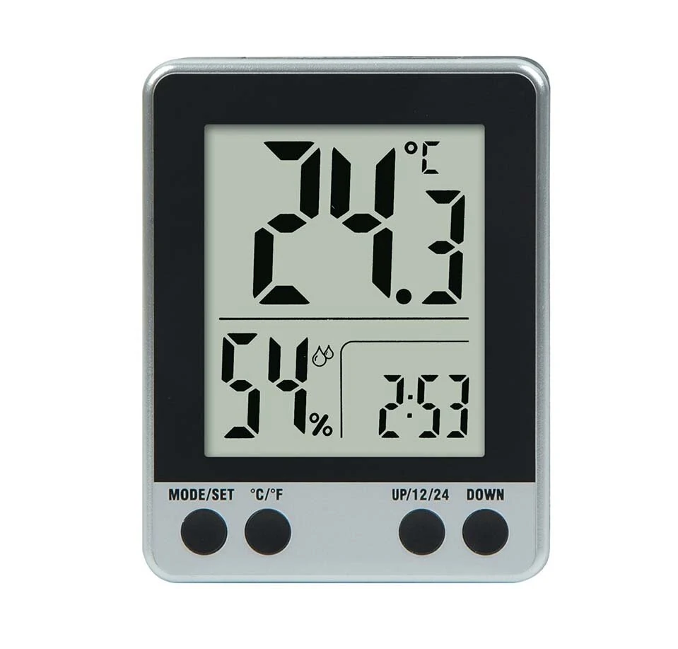 LCD Digital Electronic Temperature Humidity Meter Thermometer Hygrometer Alarm Clock 12/24hrs Display (image for) LCD Digital Electronic Temperature Humidity Meter Thermometer Hygrometer Alarm Clock 12/24hrs Display
